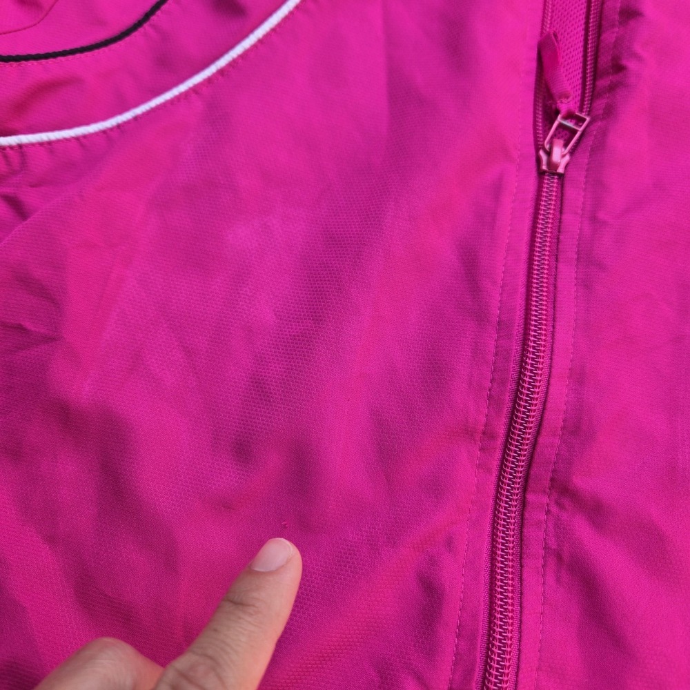 Reebok Jacket Women's Large Pink Windbreaker Long Sleeve Lightweight - Picture 11 of 14